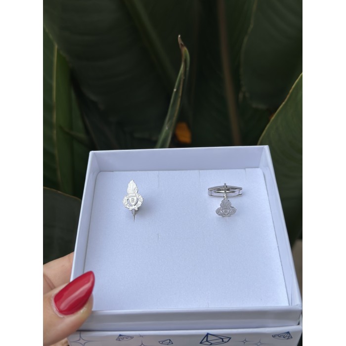 Gemelli con logo personalizzabile in argento 925%