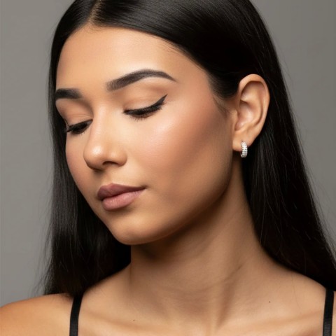 Orecchini Cerchio Pavè