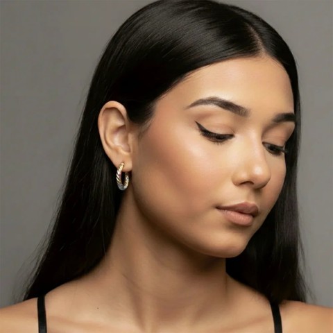 Orecchini Cerchio Luce Intrecciati