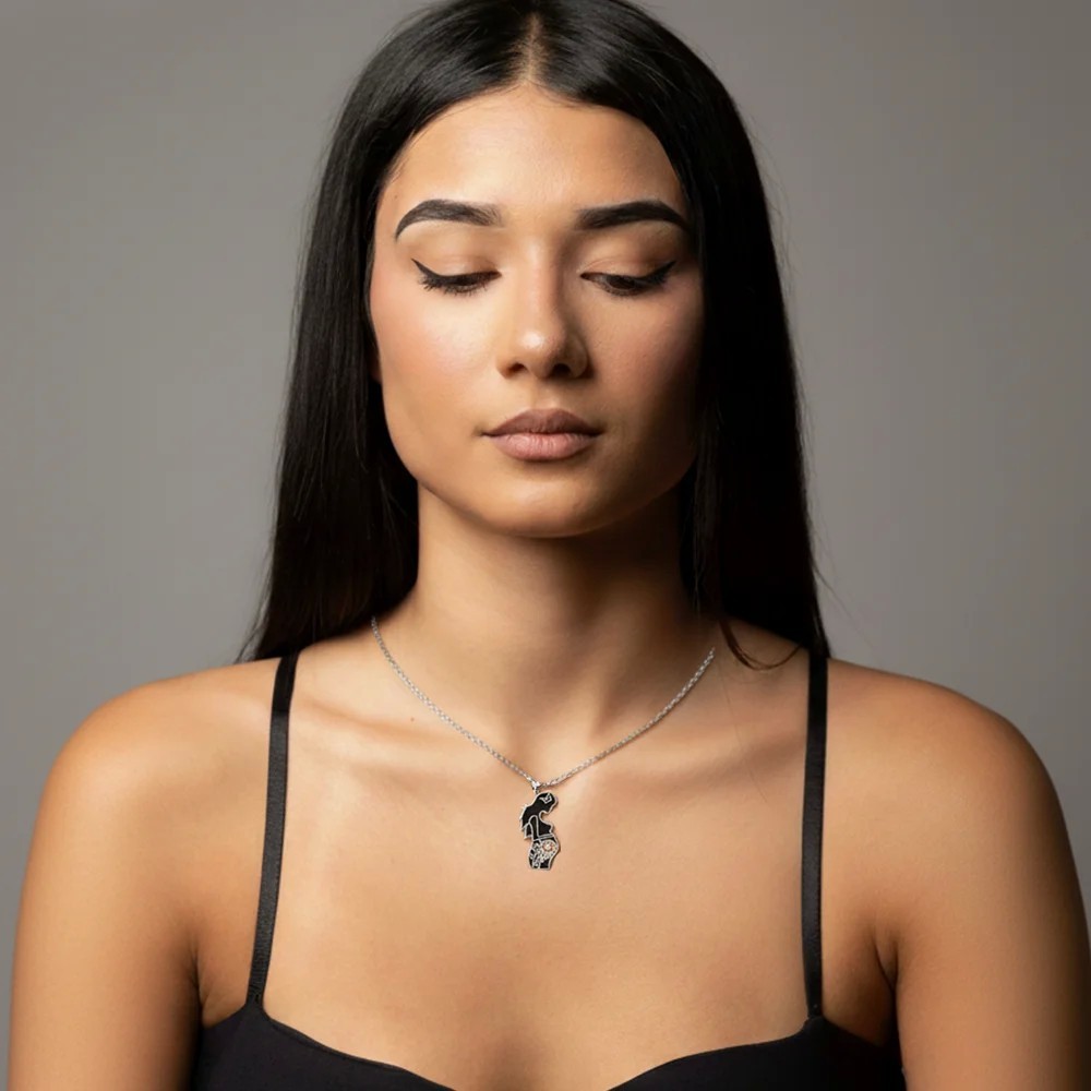 Collana cuore di mamma cuore bianco unisex