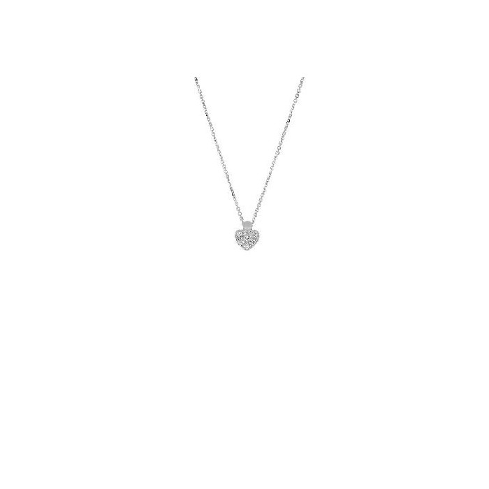 Collana con cuore zirconato in oro 9 carati Collana con cuore zirconato in oro 9 carati