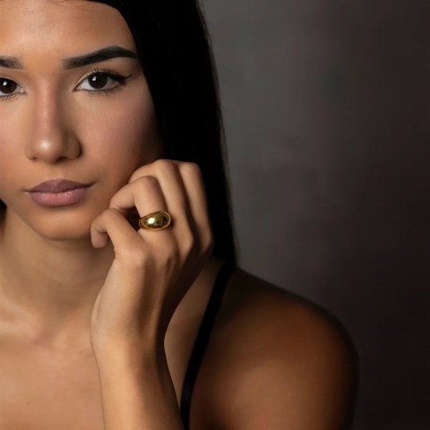 Anello Roberta in Acciaio | Eleganza Minimal | Doni Preziosi