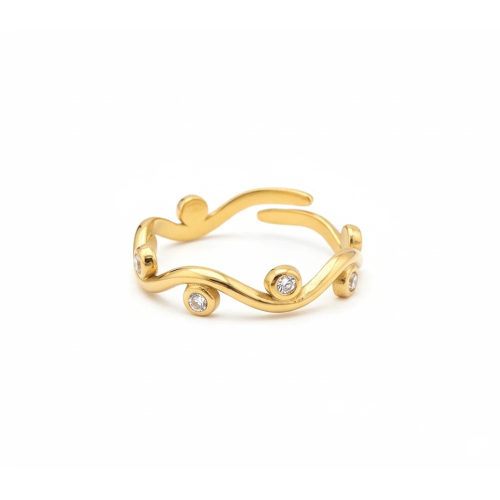 Anello Afrodite in Acciaio Oro o Argento | 9,99€ | Doni Preziosi .