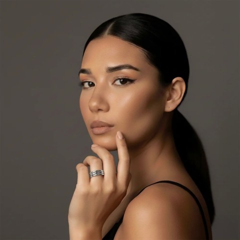 Anello Atena in Acciaio Oro o Argento | Doni Preziosi