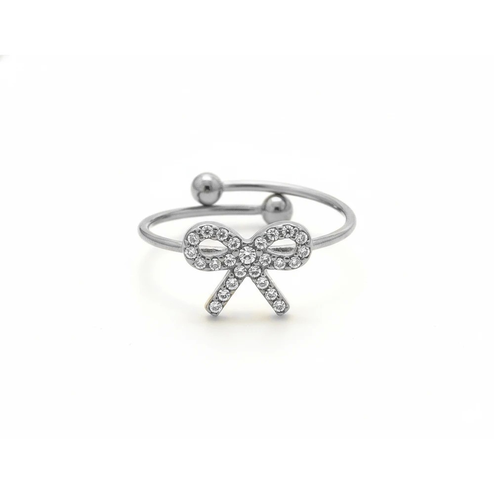 Anello Fiocco Kelly in Acciaio Oro o Argento | Doni Preziosi