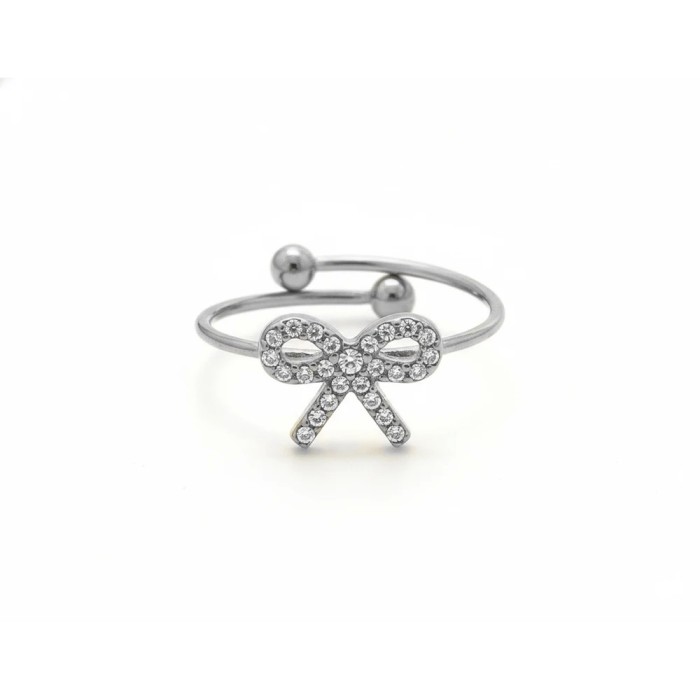 Anello Fiocco Kelly in Acciaio Oro o Argento | Doni Preziosi