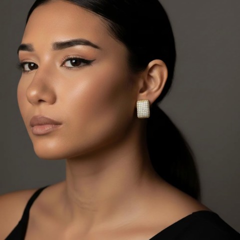 Set Orecchini Federica in Acciaio Oro e Argento | Doni Preziosi