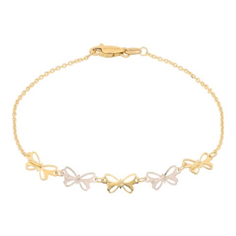 Bracciale con fiocchi in oro giallo 18 carati