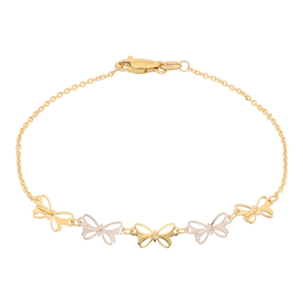 Bracciale con fiocchi in oro giallo 18 carati