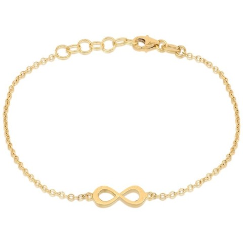 Bracciale con infinito in oro giallo 18 carati