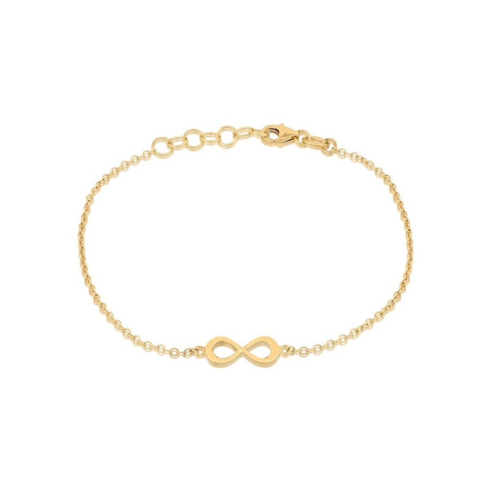Bracciale con infinito in oro giallo 18 carati