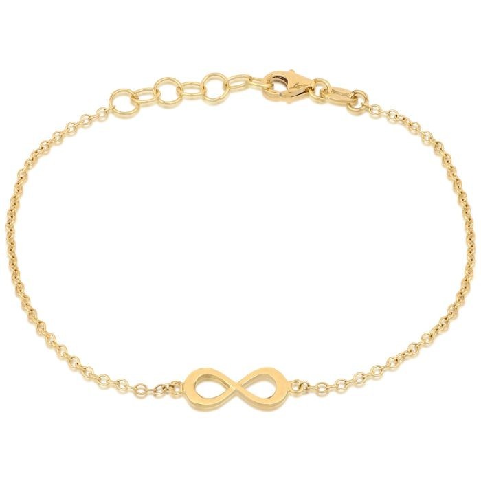 Bracciale con infinito in oro giallo 18 carati