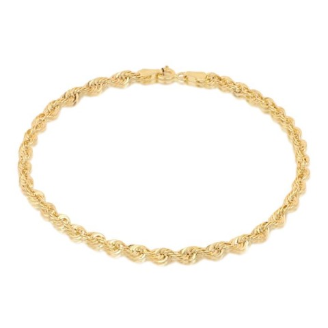 Bracciale maglia america giallo 18 carati