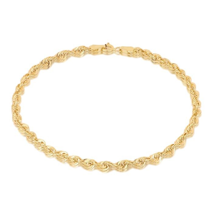 Bracciale maglia america giallo 18 carati