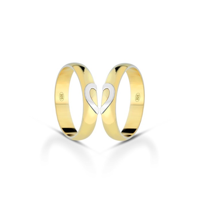 Fedine in argento 925% placcate in oro giallo