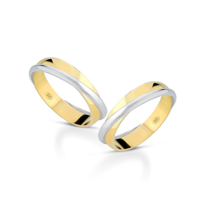 Fedine per sempre in argento 925% placcate in oro giallo