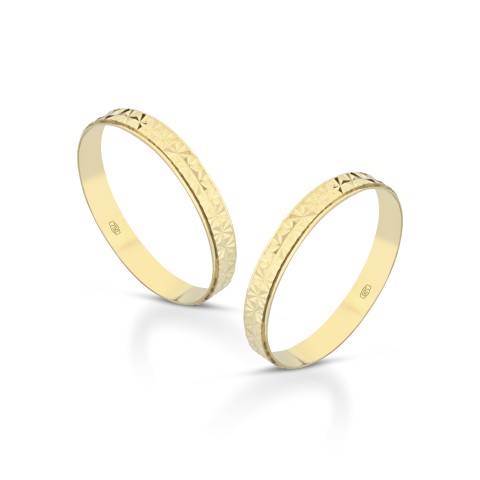 Fedine in oro giallo 18 carati incisioni omaggio