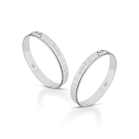 Fedine in oro bianco 18 carati incisioni omaggio