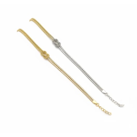 Bracciale Nodo Tennis In Argento 925%