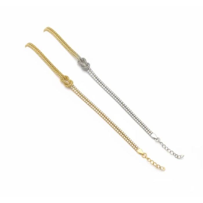 Bracciale Nodo Tennis In Argento 925%