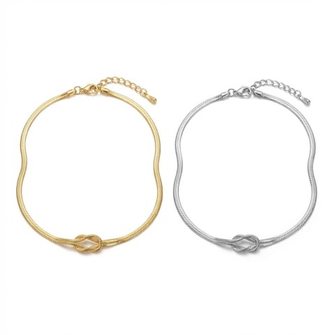 Bracciale Nodo Specchiato In Argento 925%