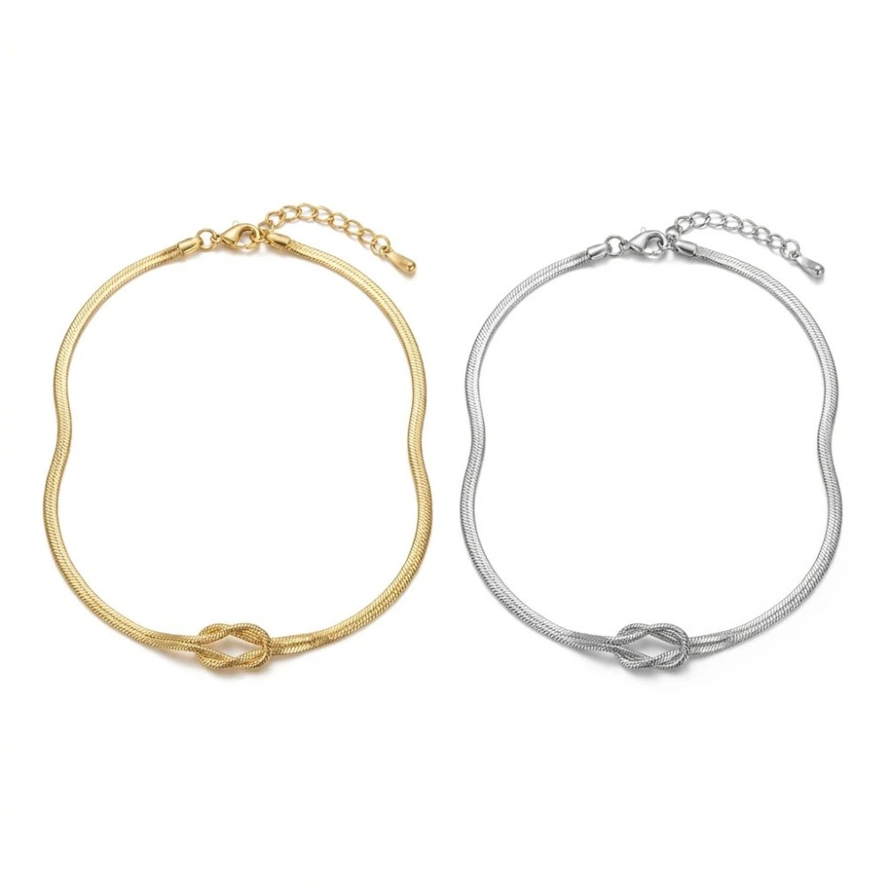 Bracciale Nodo Specchiato In Argento 925%