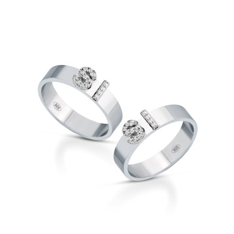 Fedine francesina con SI in argento 925% incisioni omaggio