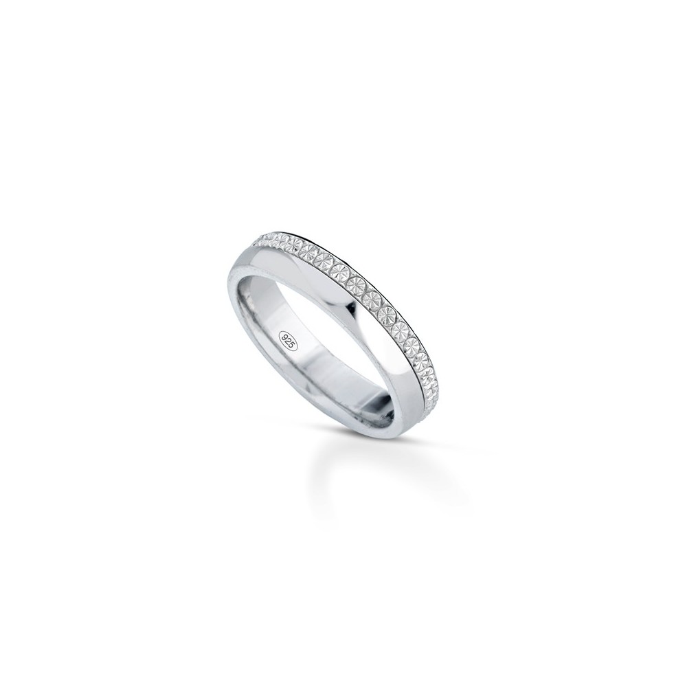 Fedine DIAMANTATE in argento 925% incisioni omaggio