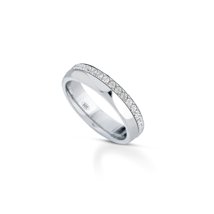 Fedine DIAMANTATE in argento 925% incisioni omaggio