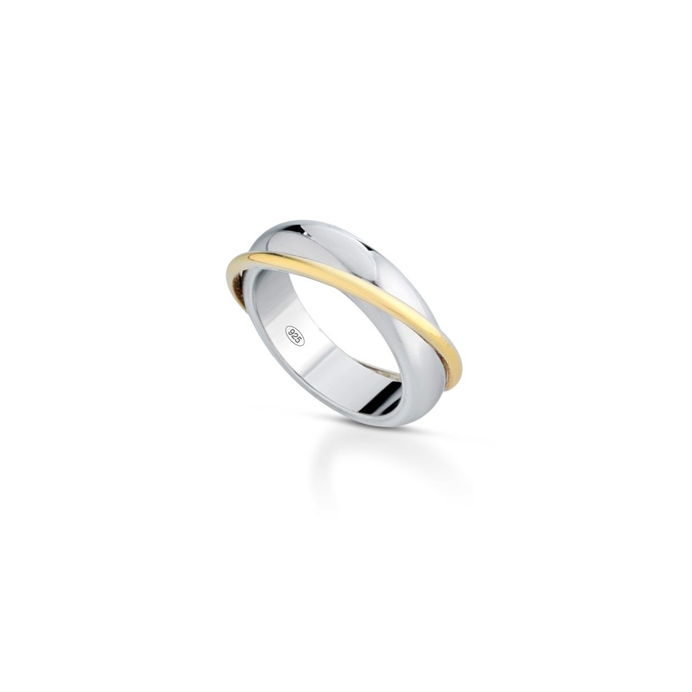 Fedi Fedine in argento 925% filo oro