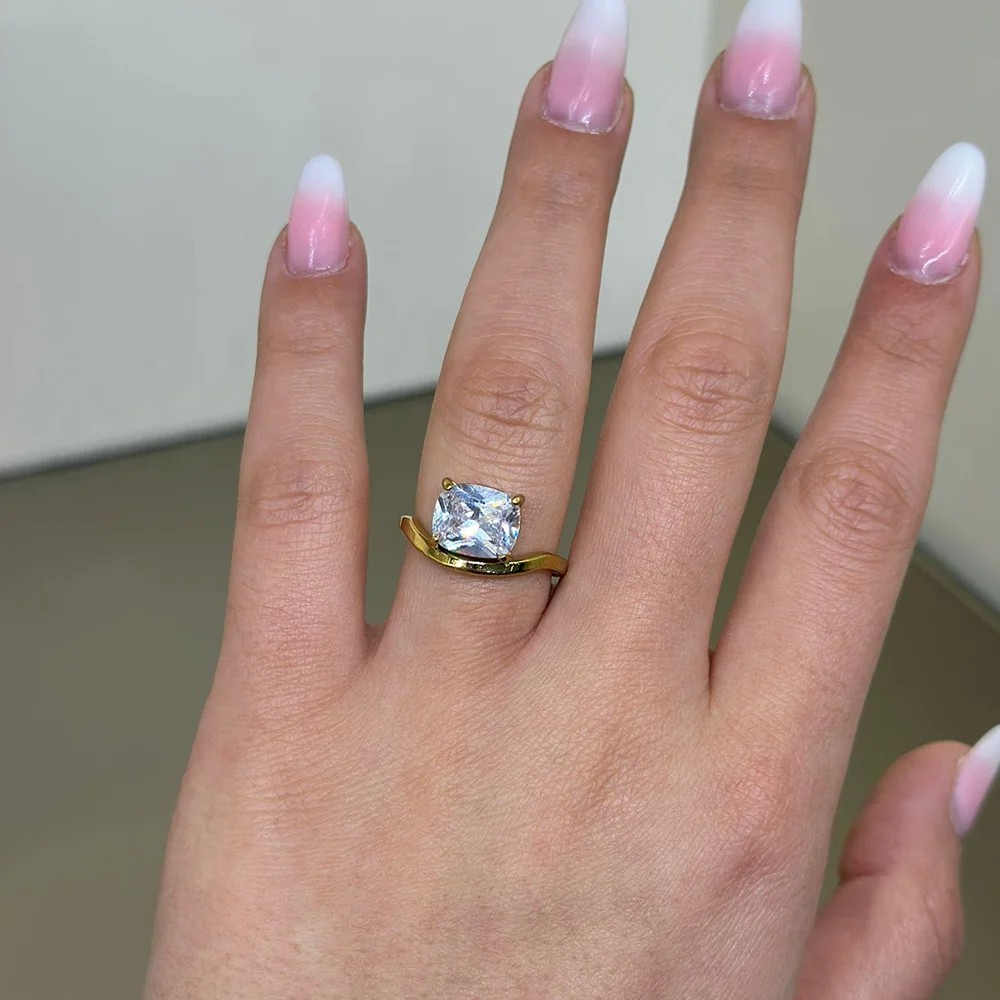 Anello Elisa Acciaio Regolabili Dorato/Argento