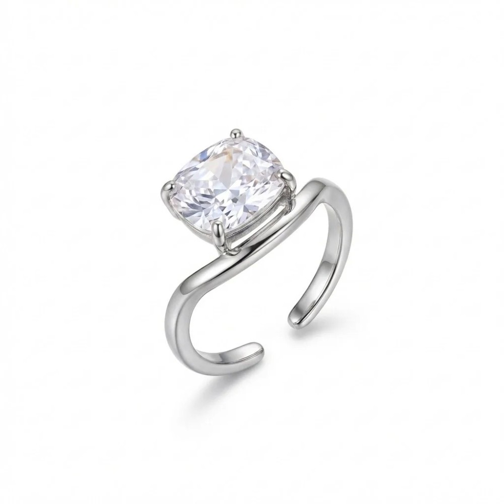 Coppia Anelli Elisa Acciaio Regolabili Dorato/Argento