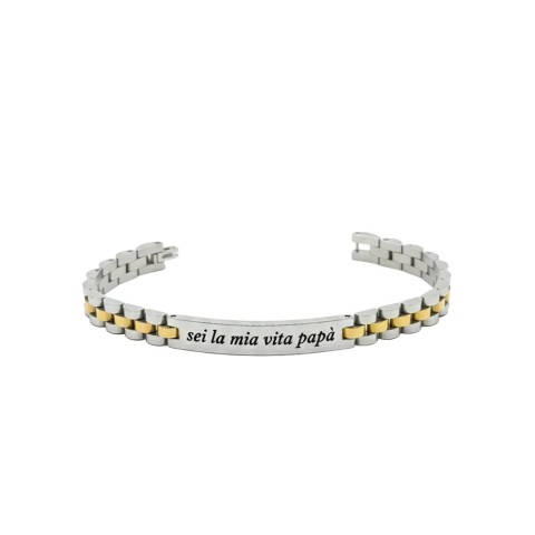 Bracciale uomo maglia oyster personalizzabile in acciaio vari colori