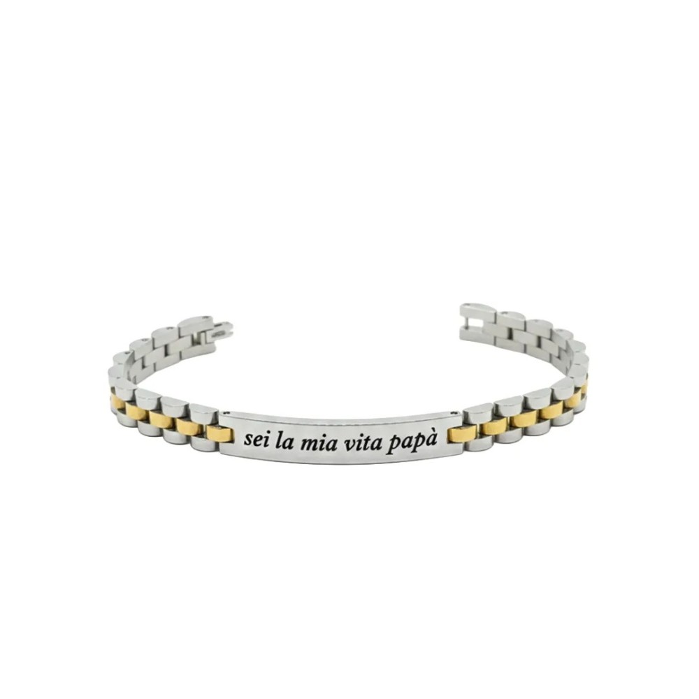 Bracciale uomo maglia oyster personalizzabile in acciaio vari colori