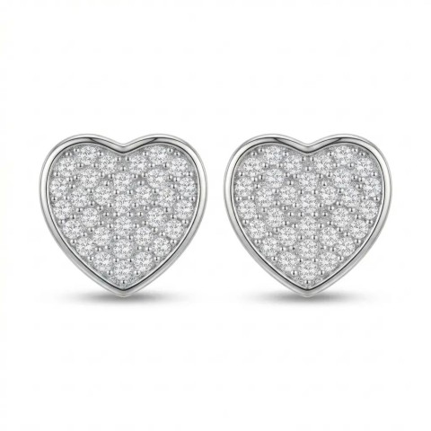 Orecchini Cuore Pavé in Bijoux