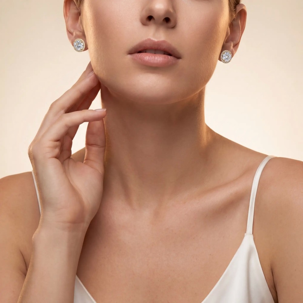 Orecchini Punto Luce Maxi Dorati in Bijoux