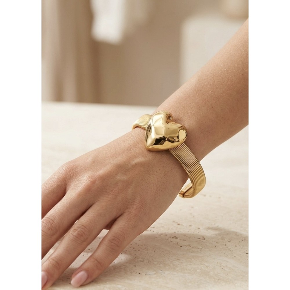 Bracciale Chunky Love – Cuore Sfaccettato Bold