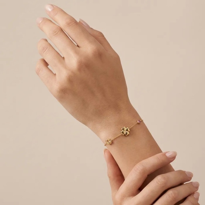 Bracciale Mini Quadrifoglio | Portafortuna Elegante