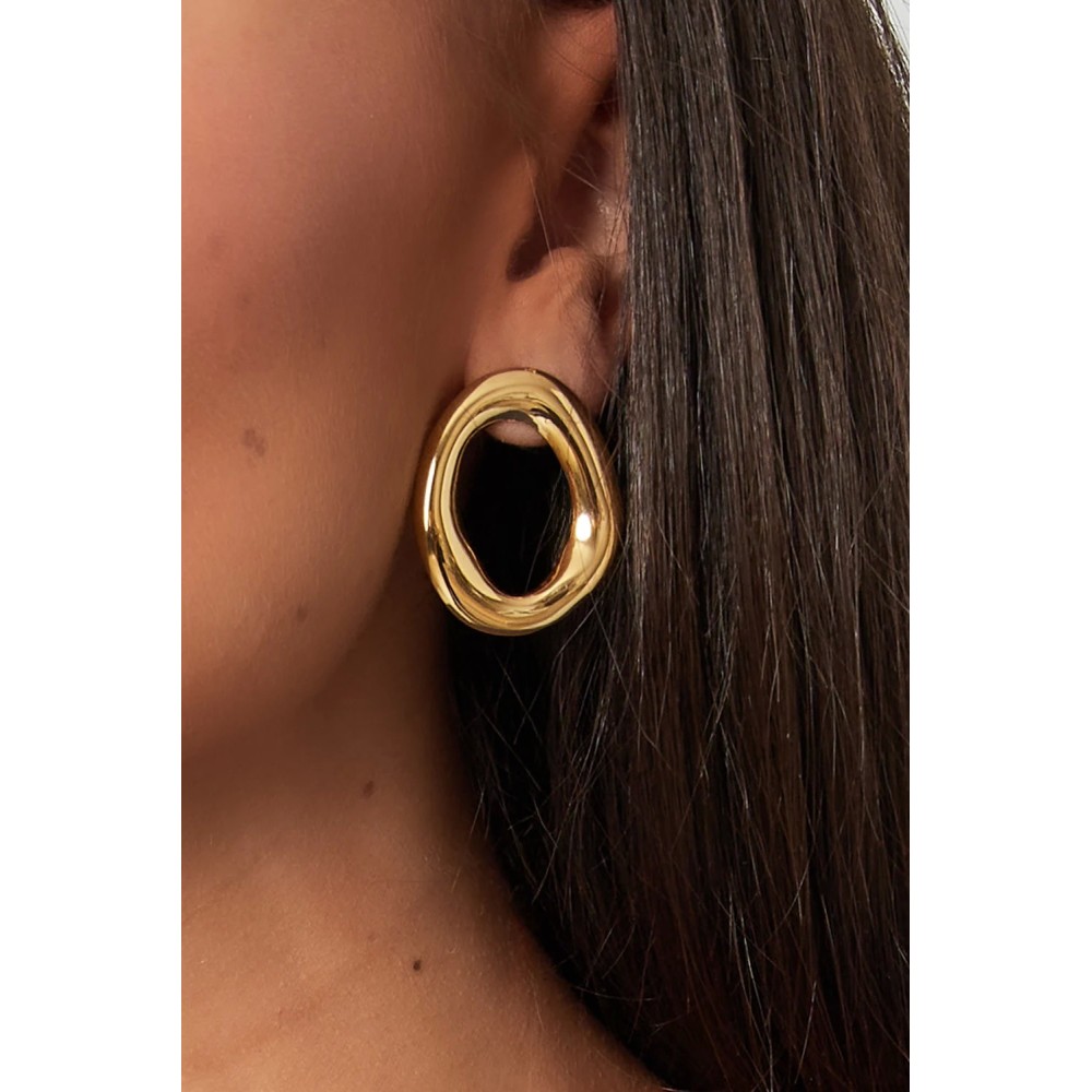 Orecchini Ovali Wavy: Design Organico e Sinuoso | [DoniPreziosi]