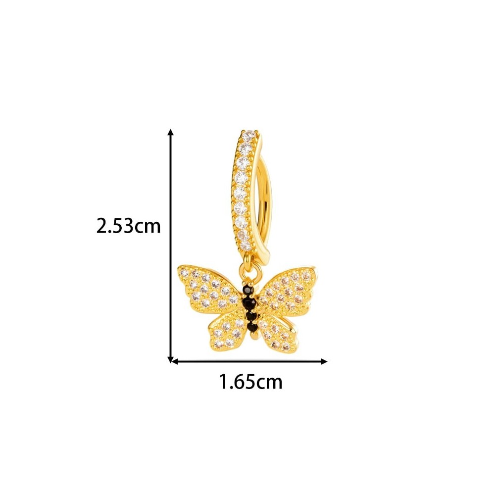 Piercing Ombelico Farfalla Oro e Zirconi | Gioielli Luxury
