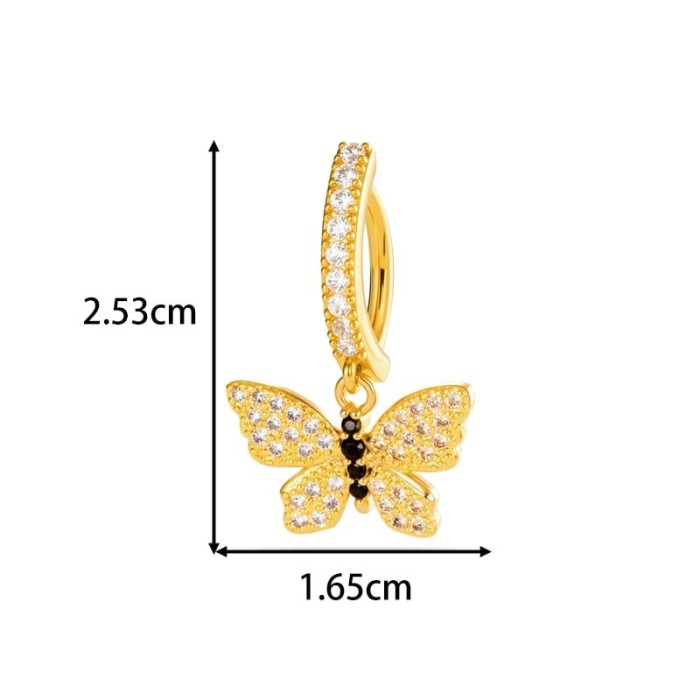Piercing Ombelico Farfalla Oro e Zirconi | Gioielli Luxury