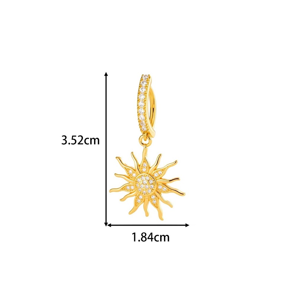 Piercing Ombelico Sole in Oro e Zirconi | Gioiello Estate 2026