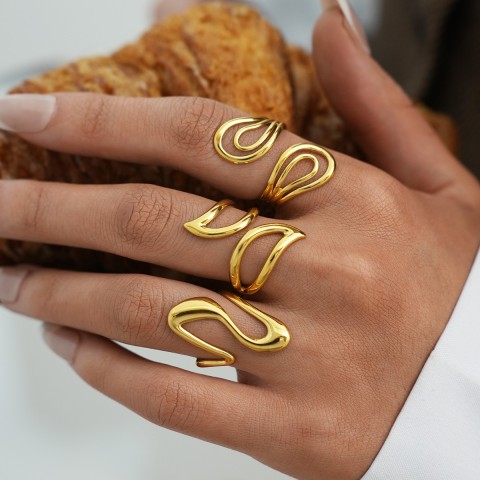 Set Anello Twist Gold