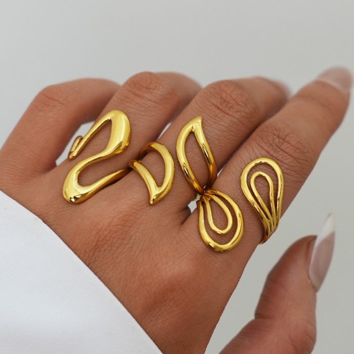 Set Anello Twist Gold