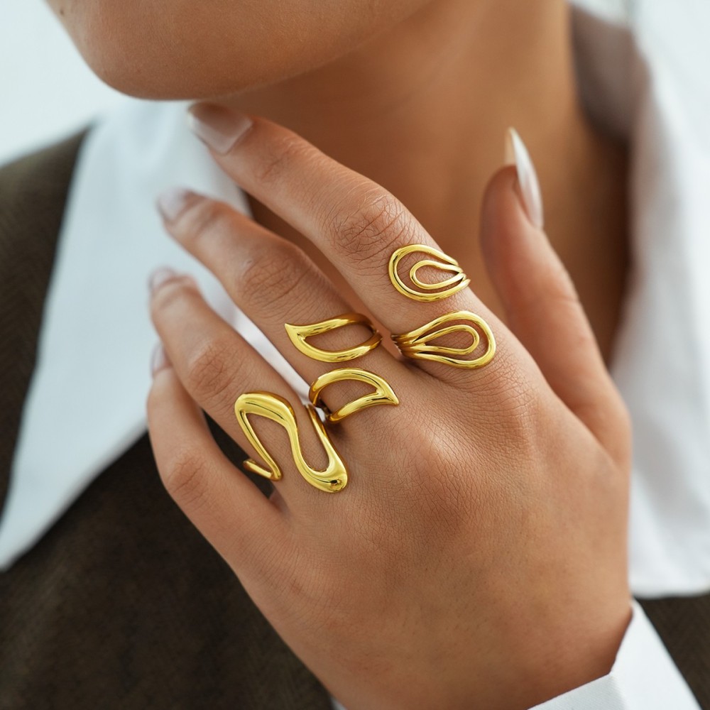 Set Anello Twist Gold