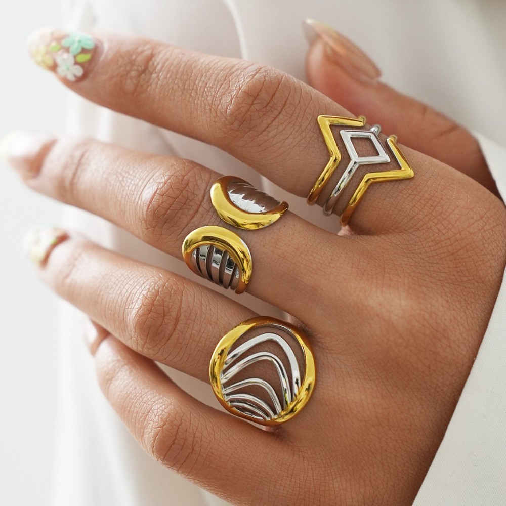 Set Anelli Eclissi Geometrica | DoniPreziosi