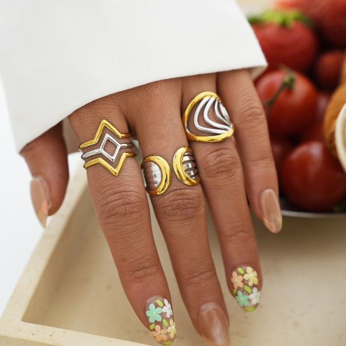 Set Anelli Eclissi Geometrica | DoniPreziosi