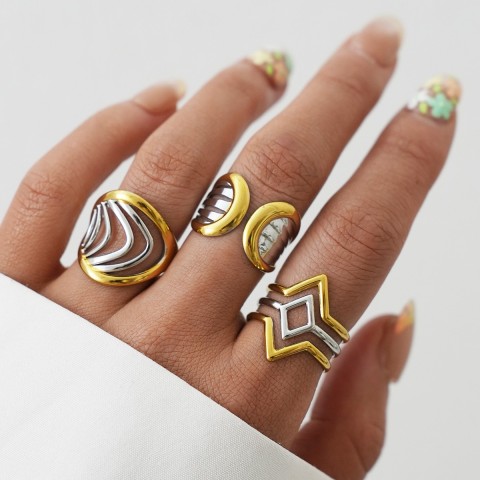Set Anelli Eclissi Geometrica | DoniPreziosi