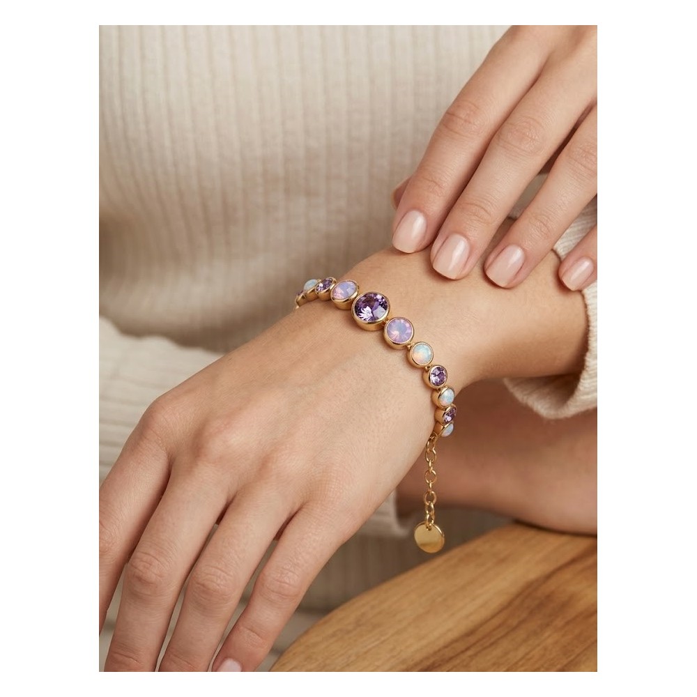 Bracciale Iris: Eleganza con Cristalli Colorati