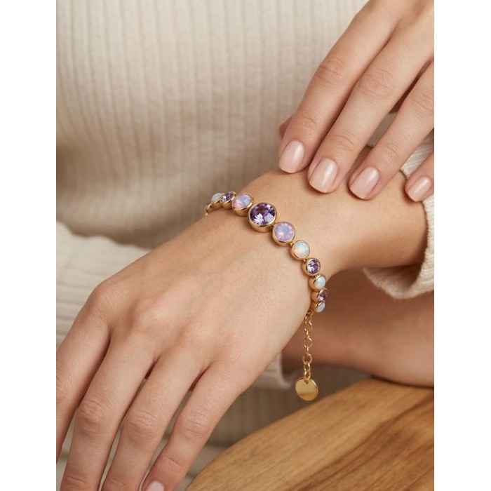 Bracciale Iris: Eleganza con Cristalli Colorati